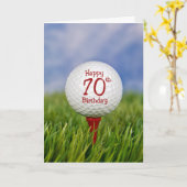 de 70ste Golfbal van de Verjaardag Kaart (Gele Bloem)