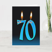 de 70ste Kaarsen van de Verjaardag Kaart (Voorkant)
