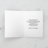 de 70ste Kaart van de Verjaardag met Roze Flamingo (Binnen)