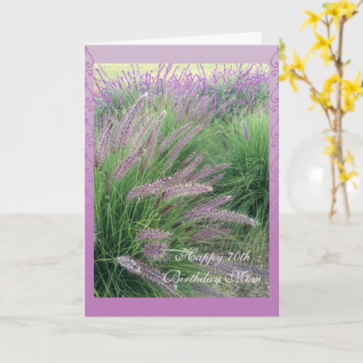 De 70ste verjaardag van het mamma kaart (Gele Bloem)