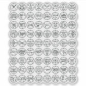 De 72 Demon Sigils van Ars Goetia Sticker (Voorkant)