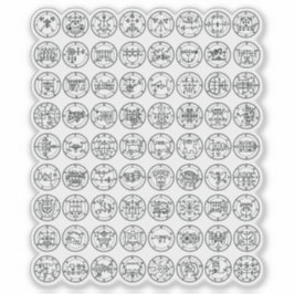 De 72 Demon Sigils van Ars Goetia Sticker