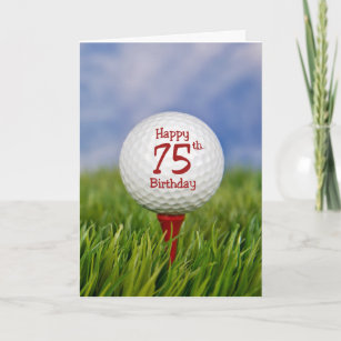 de 75ste Golfbal van de Verjaardag Kaart
