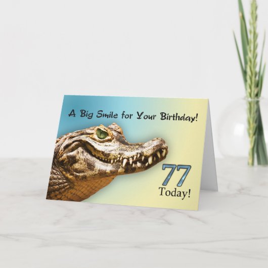 de 77ste kaart van de Verjaardag met een het (Voorkant)