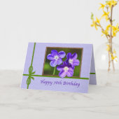 de 78ste Kaart van de Verjaardag met Paarse (Gele Bloem)