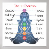 De 7 Chakras 12x12 inch Poster (Voorkant)