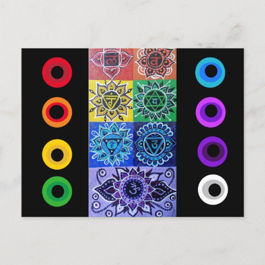 De 7 Chakras Ansichtkaart Briefkaart (Voorkant)