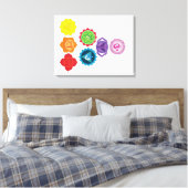 De 7 Chakra's Canvas Print (Insitu (Slaapkamer))
