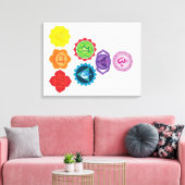 De 7 Chakra's Canvas Print (Insitu (Woonkamer))