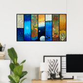 De 7 dagen van Creatie door @foucrasart Poster (Thuiskantoor)