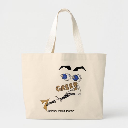 De 7 Dodelijke — Hebzucht Zak Grote Tote Bag (Voorkant)