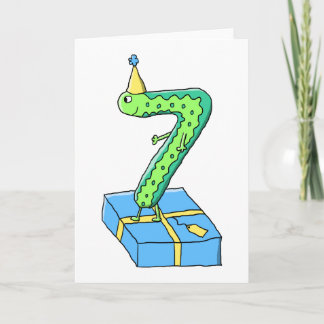 de 7de Cartoon van de Verjaardag, Groen en Blauw Kaart