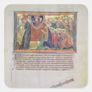 De 7de engel blaast zijn trompet vierkante sticker