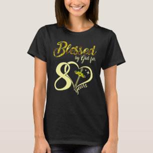 De 80 jaar oude Christelijke zonnebloem T-shirt