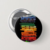 De 80e regenboogkleurige casette ronde button 5,7 cm (Voorkant /achterkant)