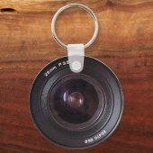De 80s cameralens van de terugkeer op een keyring sleutelhanger (Voorkant)
