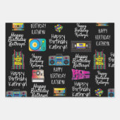 De 80's gepersonaliseerd inpakpapier vel (Voorkant)