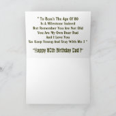 De 80ste :BOLD WORDING van papa. Kaart (Binnen)