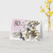 de 80ste Gelukkige Kaart van de Verjaardag (Gele Bloem)