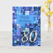 de 80ste kaart van de Verjaardag met abstracte (Gele Bloem)