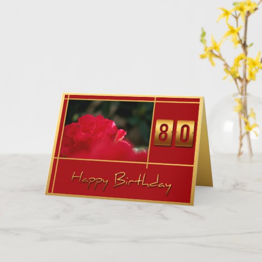 de 80ste Rododendron van de Verjaardag + Het Kaart (Gele Bloem)