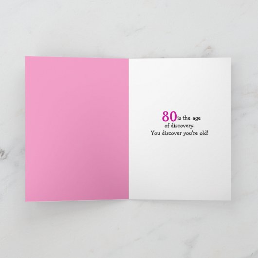 de 80ste Tulp van de Verjaardag Kaart (Binnen)