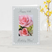 De 80ste Verjaardag van het mamma Kaart (Gele Bloem)