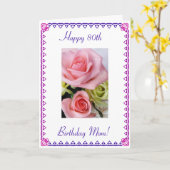 De 80ste verjaardag van mama kaart (Gele Bloem)