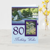 de 80ste Verjaardag wenst de Kaart van de (Gele Bloem)