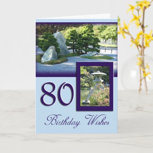 de 80ste Verjaardag wenst de Kaart van de (Gele Bloem)