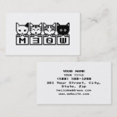 DE 8-BIT KATTEN M30W VISITEKAARTJE (Voorkant / Achterkant)