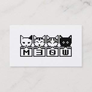 DE 8-BIT KATTEN M30W VISITEKAARTJE