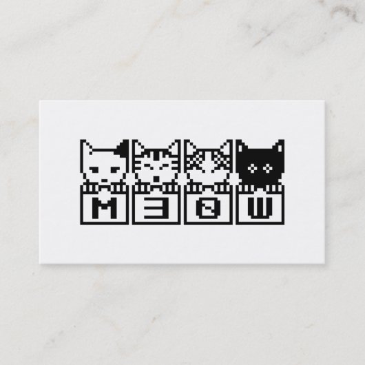DE 8-BIT KATTEN M30W VISITEKAARTJE (Voorkant)