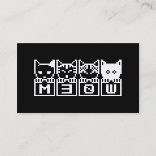 DE 8-BIT KATTEN M30W VISITEKAARTJE (Voorkant)