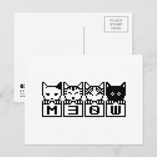 DE 8-BITS CATS M30W BRIEFKAART (Voorkant / Achterkant)