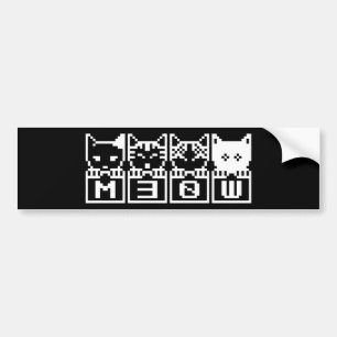 DE 8-BITS CATS M30W BUMPERSTICKER