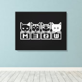 DE 8-BITS CATS M30W CANVAS AFDRUK (Insitu (Houten vloer))