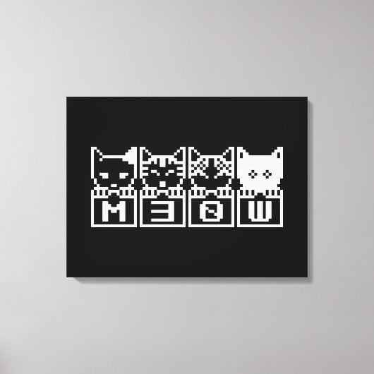 DE 8-BITS CATS M30W CANVAS AFDRUK (Voorkant)