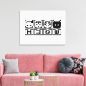 DE 8-BITS CATS M30W CANVAS AFDRUK (Insitu (Woonkamer))