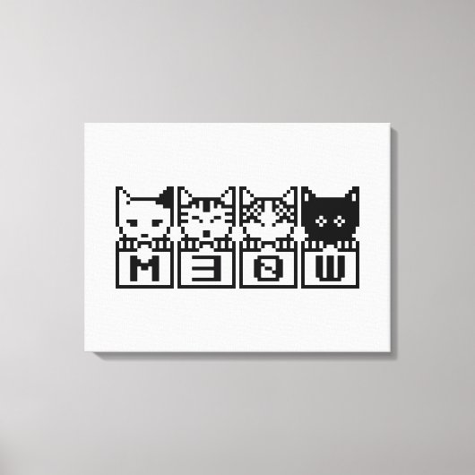 DE 8-BITS CATS M30W CANVAS AFDRUK (Voorkant)