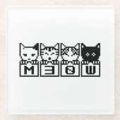 DE 8-BITS CATS M30W GLAZEN ONDERZETTER (Voorkant)