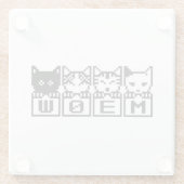 DE 8-BITS CATS M30W GLAZEN ONDERZETTER (Achterkant)