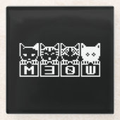 DE 8-BITS CATS M30W GLAZEN ONDERZETTER (Voorkant)