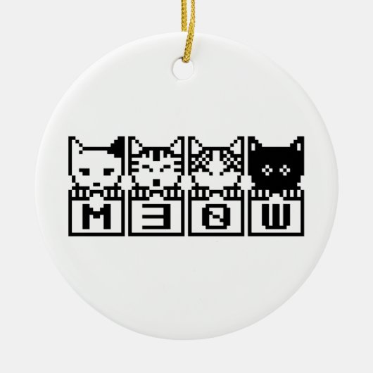 DE 8-BITS CATS M30W KERAMISCH ORNAMENT (Voorkant)