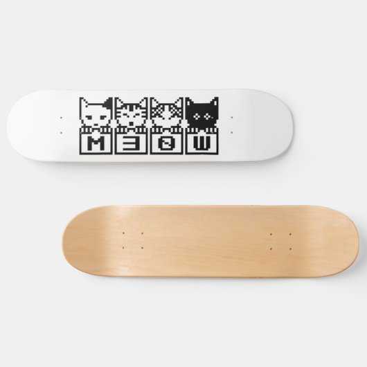 DE 8-BITS CATS M30W PERSOONLIJK SKATEBOARD (Horizontaal)