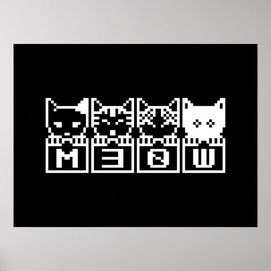 DE 8-BITS CATS M30W POSTER (Voorkant)