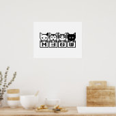 DE 8-BITS CATS M30W POSTER (Keuken)