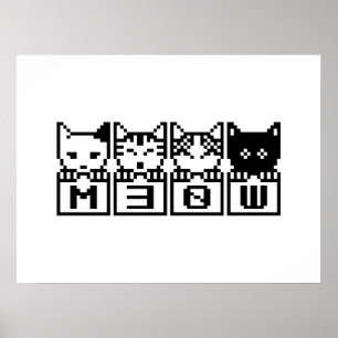 DE 8-BITS CATS M30W POSTER