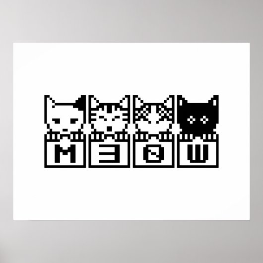 DE 8-BITS CATS M30W POSTER (Voorkant)