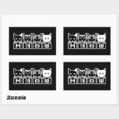 DE 8-BITS CATS M30W RECHTHOEKIGE STICKER (Vel)